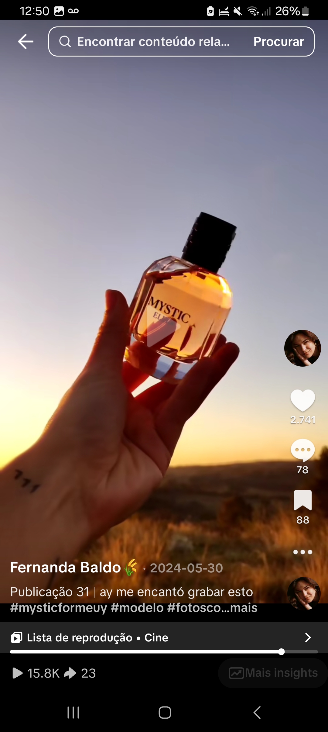 Campanha para perfume