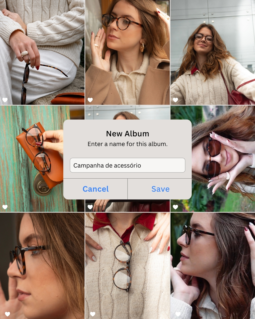 Exemplos de fotos para campanha de acessórios