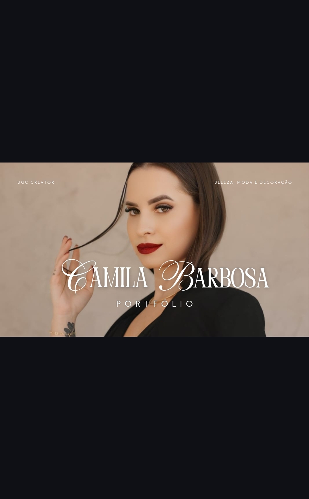 CAMILA BARBOSA - Portfólio UGC Creator 