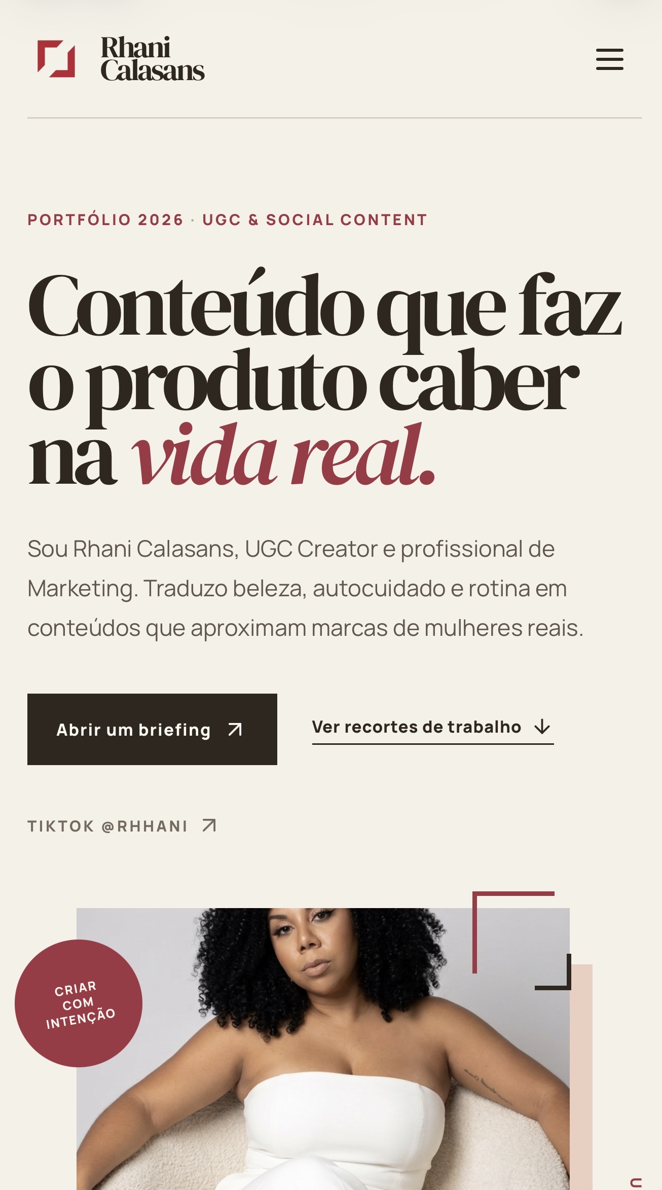 Rhani Calasans — UGC Creator &amp; Marketing