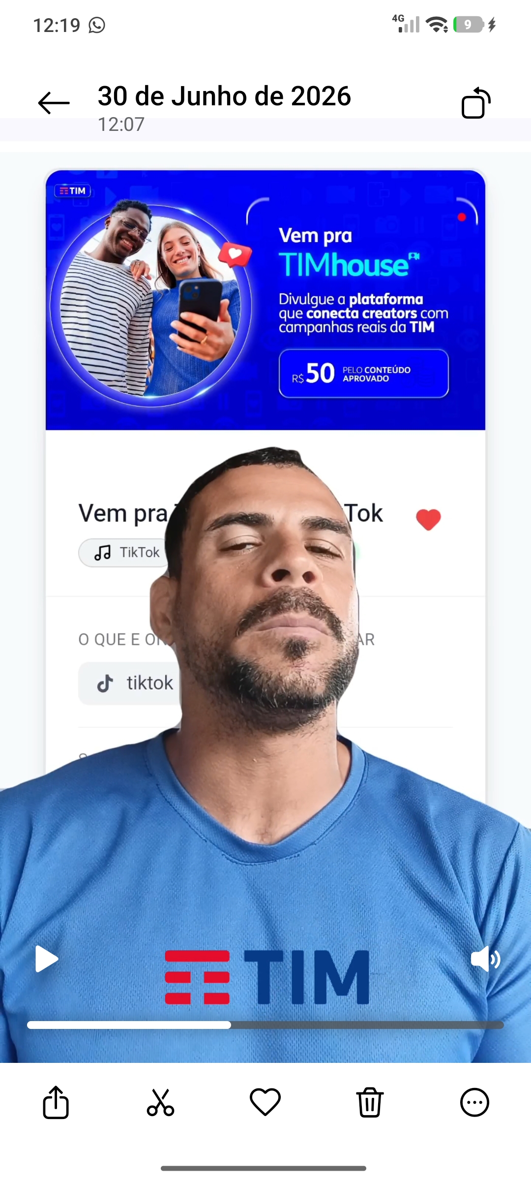 Campanha Oficial como Embaixador TIM House