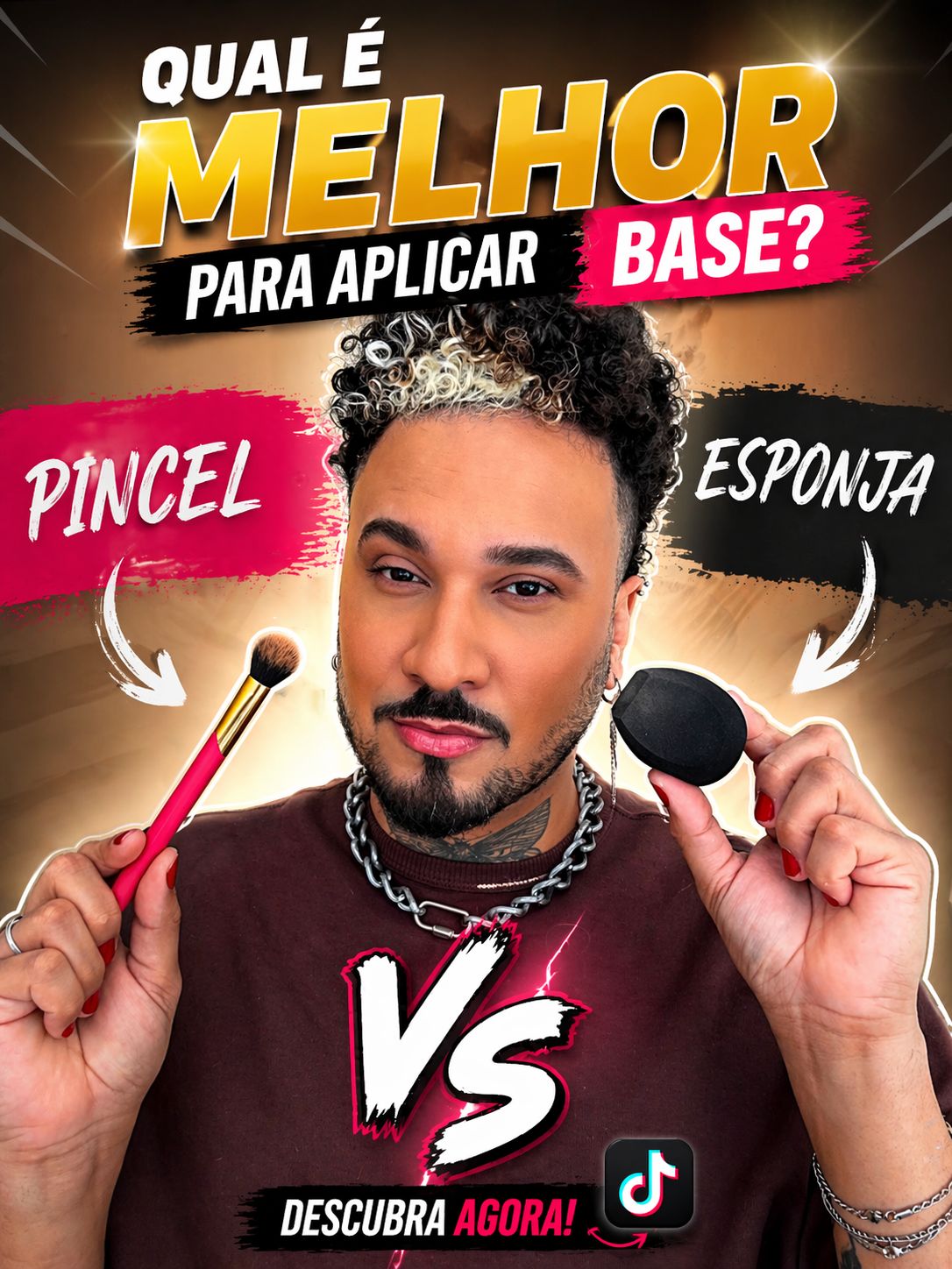 Comparativo de Maquiagem • Pincel vs Esponja