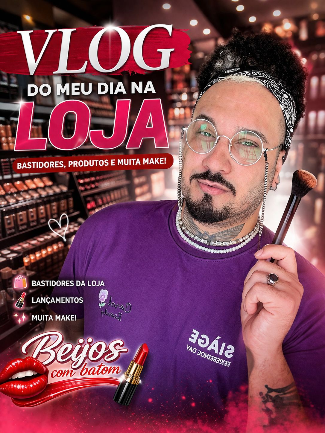 Vlog Beauty • Rotina em Loja de Maquiagem