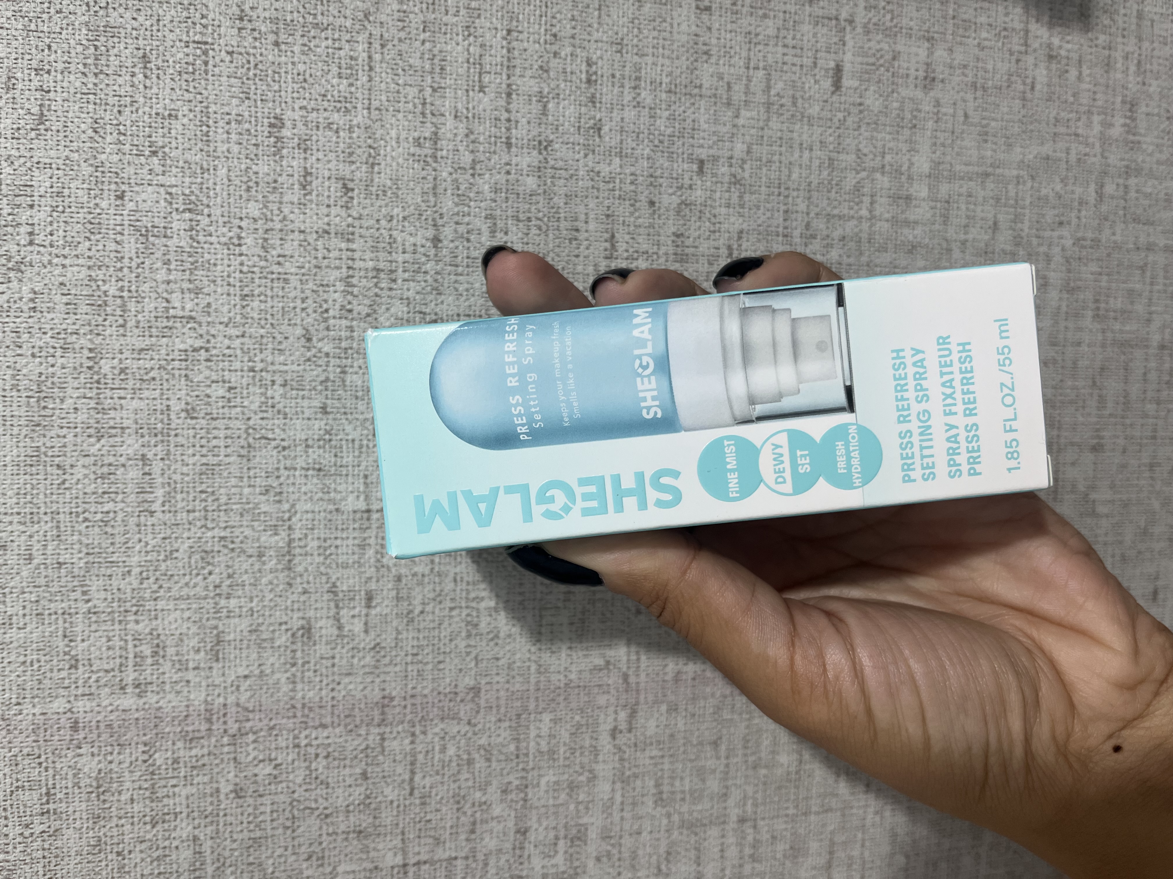 Unboxing — spray fixador de maquiagem